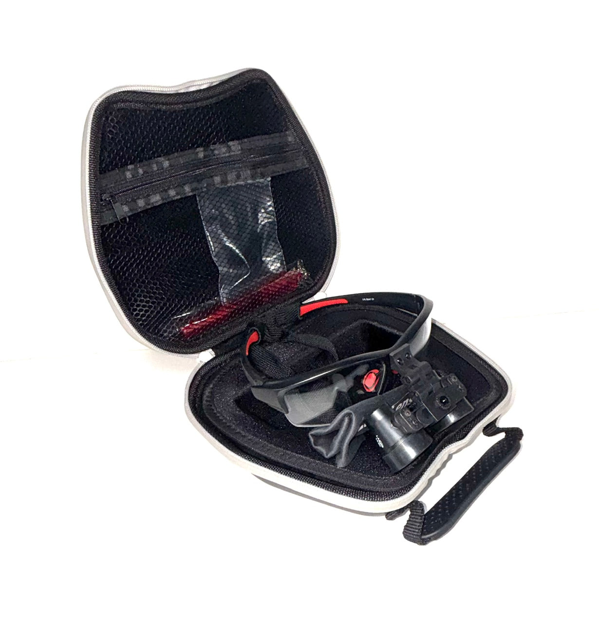 LAST 6 UNITS w/CASE - L 2.5x Expanded Field Flip-Up Loupes on Sport Frame - LA Lens by SheerVision